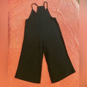 Loving People women’s romper fits large Black V-Neck Jumpsuit
